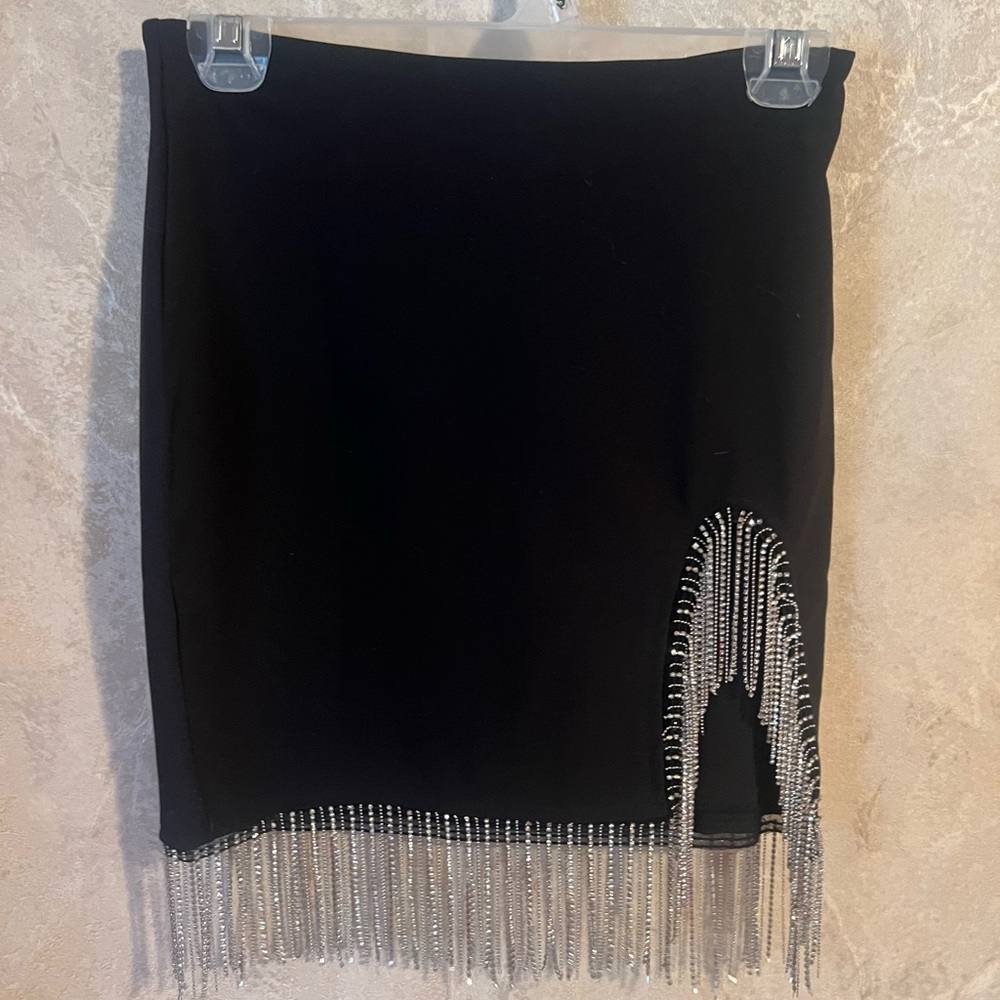 NWT SHEIN Rhinestone Mini Fitted Skirt Size XS